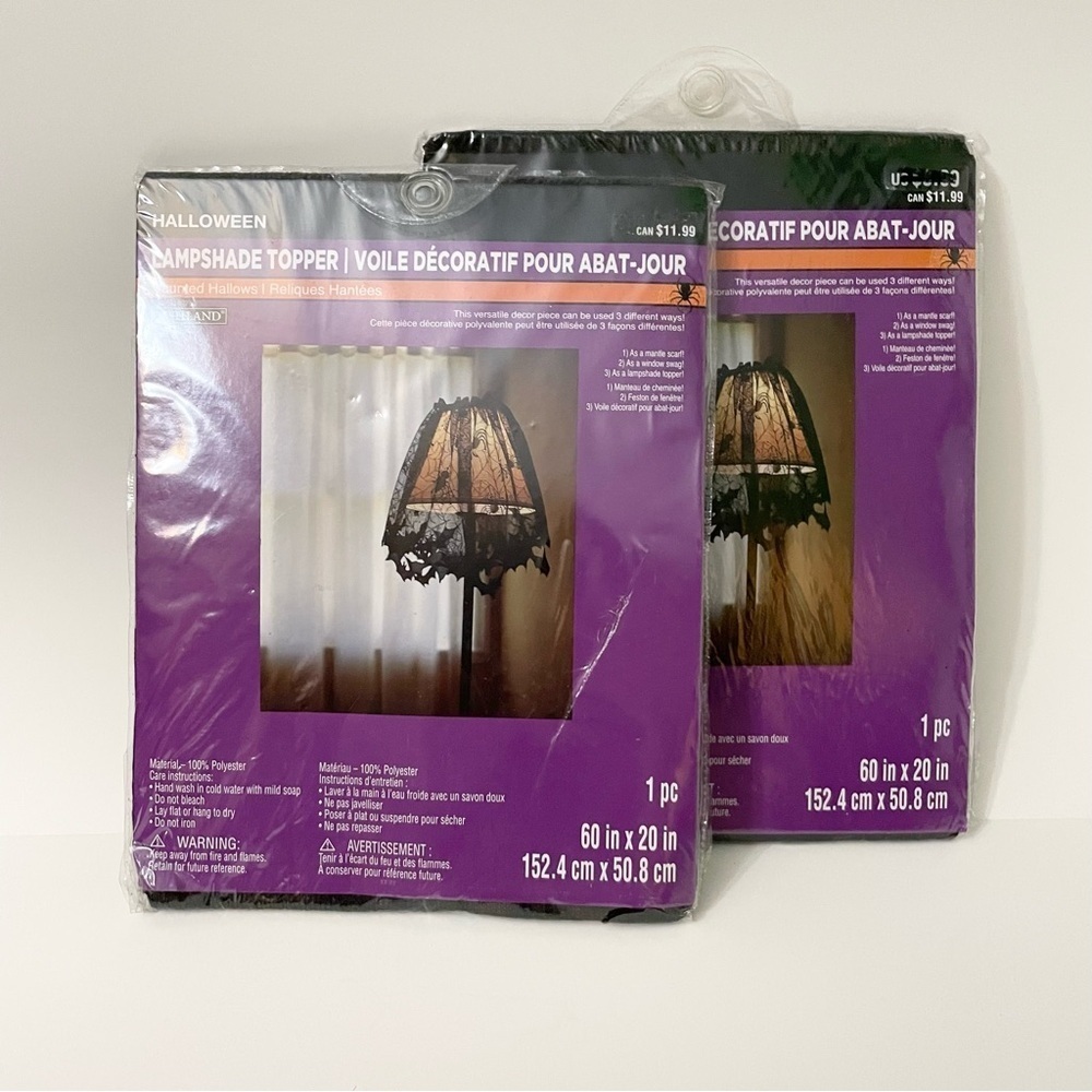 Halloween Lampshade Topper Lot of 2 Decor